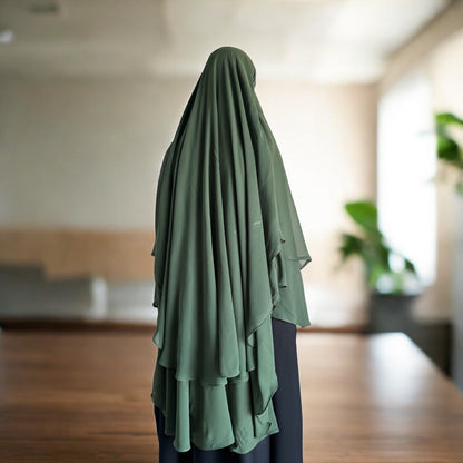 Modest Double - L- Xtra Long Khimar