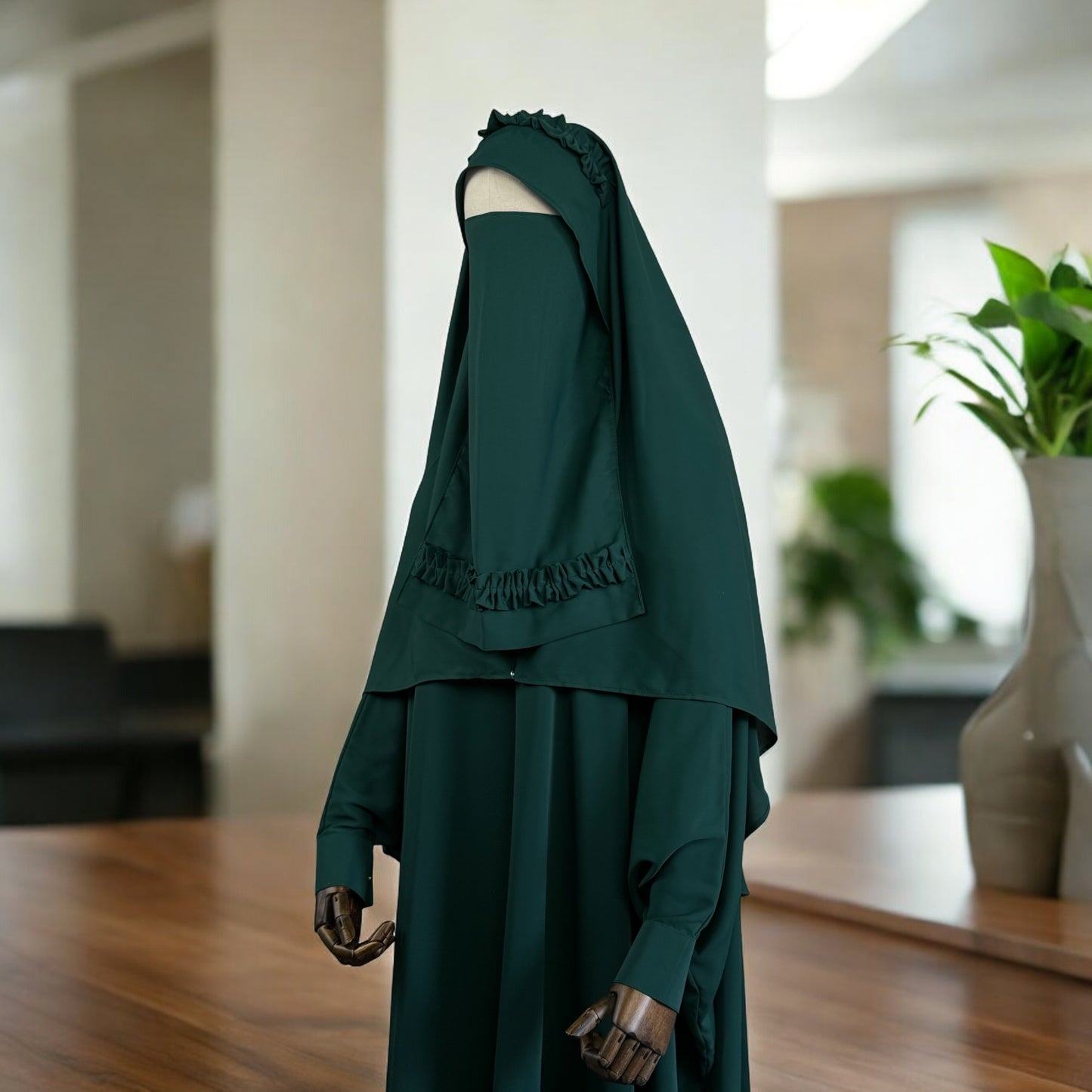 Crown Khimar - Dark Green