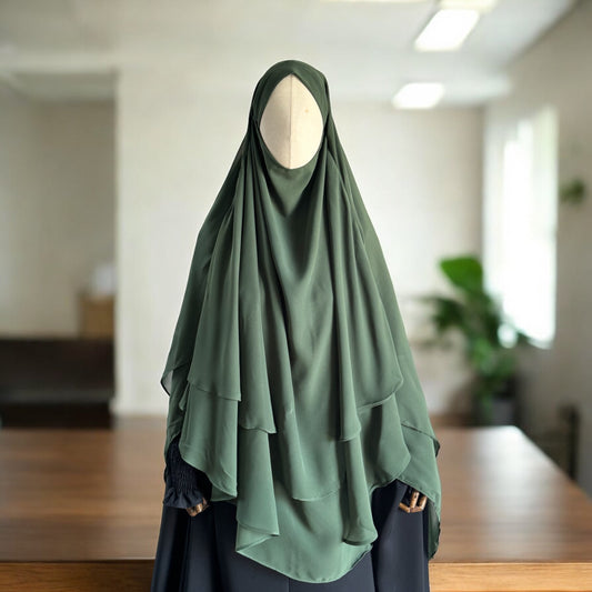 Modest Double - L- Xtra Long Khimar