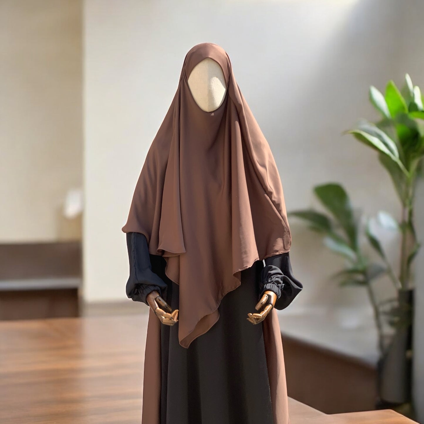 Modest Single - L- Khimar Choclate Brown