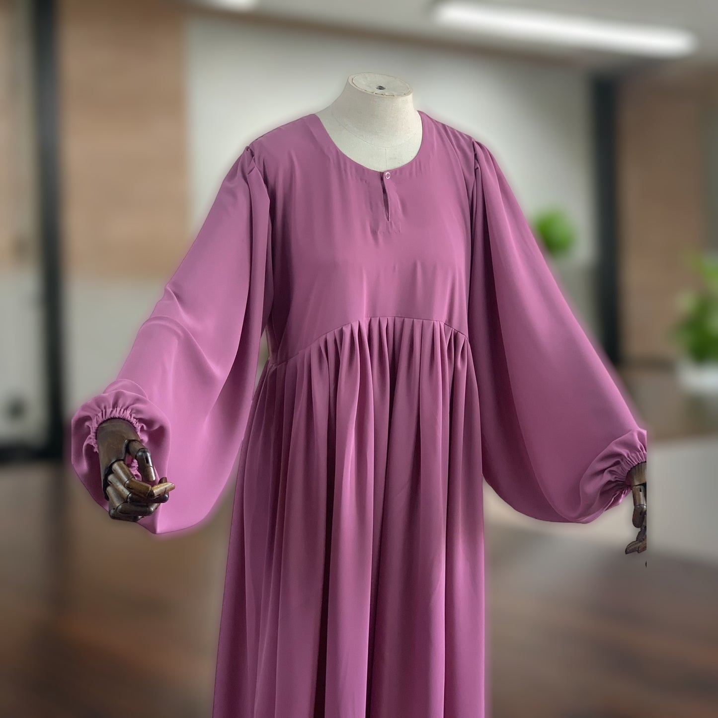 Ava Abaya Ballon Sleeves