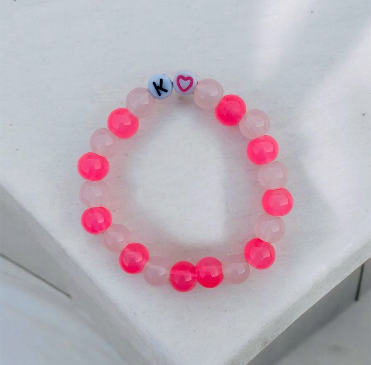 Handmade Beaded bracelet With Name Initials